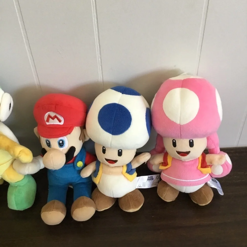 Mario Toadette Toad Bowser JR Plush Little Buddy Set Nintendo